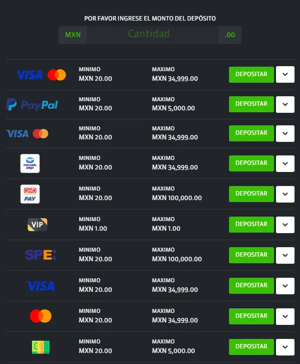 Strendus Depósitos y retiros de dinero